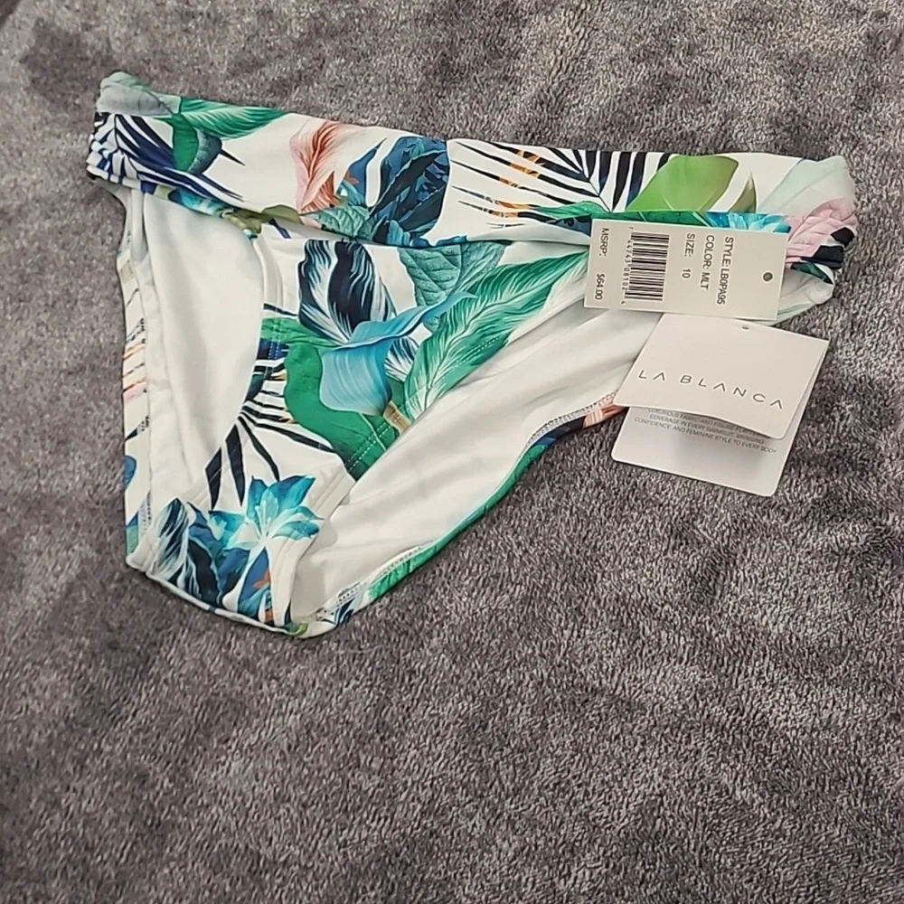 WAS $ 64 LA BLANCA In The Moment Banded Hipster Bikini Bott - Picture 3 of 16